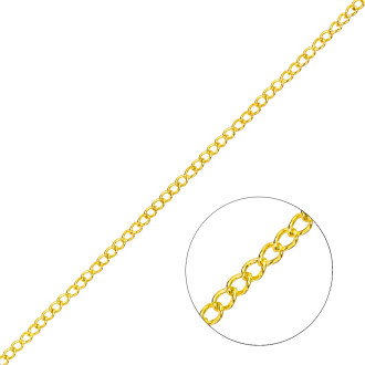 Łańcuch Pancerka 2x3,3x0,5 mm w kolorze złotym 1 metr