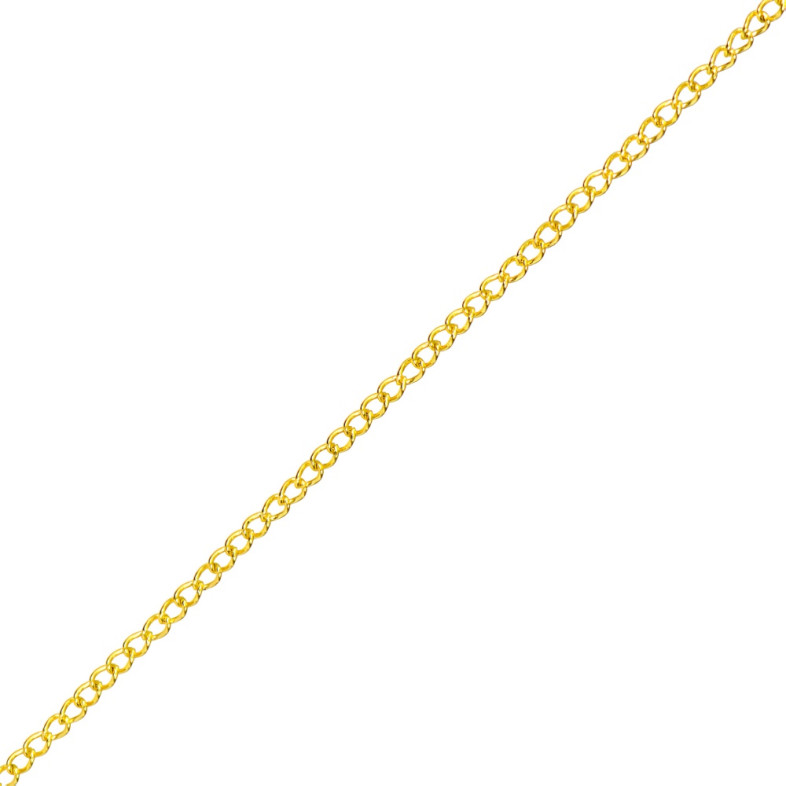 Chain, armor weave, 2×3.3×0.5 mm, gold, 1 meter