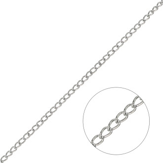 Łańcuch Pancerka 3,5x5x0,8 mm w kolorze melchioru 1 metr
