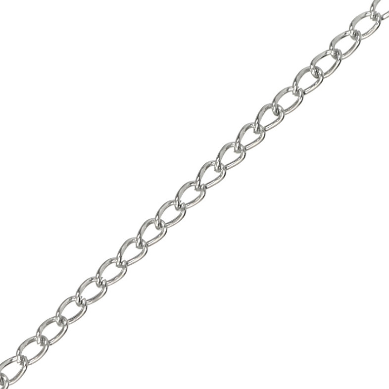Łańcuch Pancerka 3,5x5x0,8 mm w kolorze melchioru 1 metr