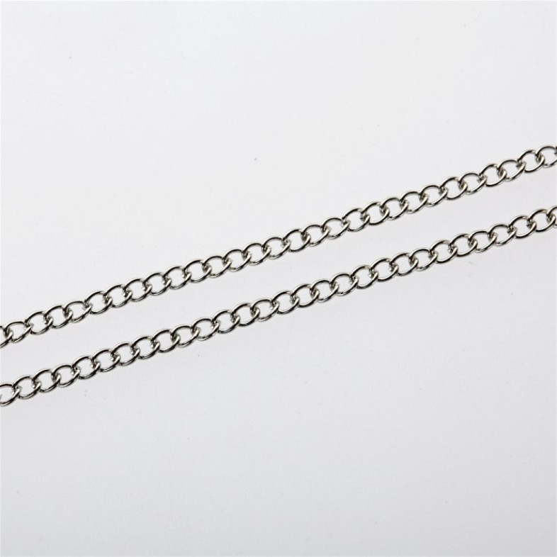 Łańcuch Pancerka 3,5x5x0,8 mm w kolorze melchioru 1 metr