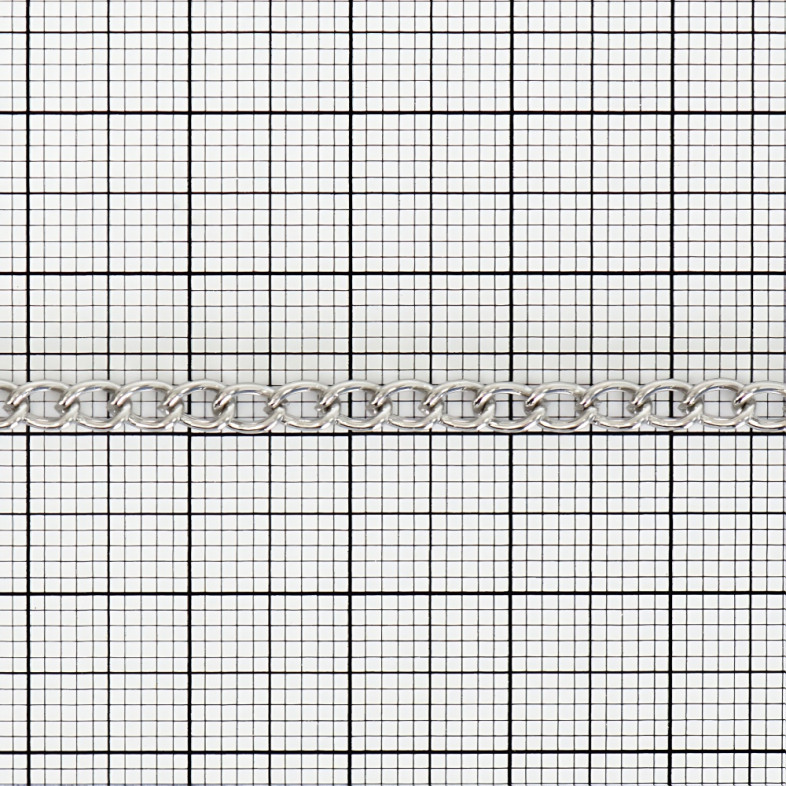 Łańcuch Pancerka 3,5x5x0,8 mm w kolorze melchioru 1 metr