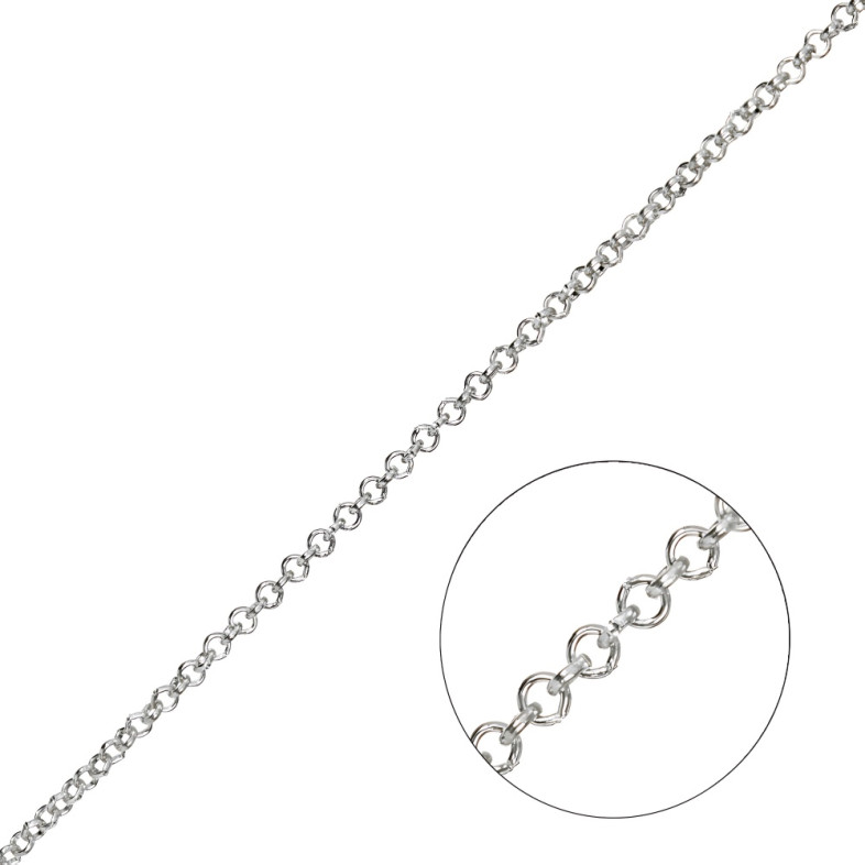 Rollo weaving chain 2×2×0.6 mm cupronickel 1 meter