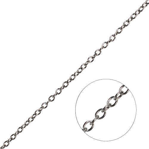 Small anchor chain 3×4×0.8 mm dark steel 1 meter