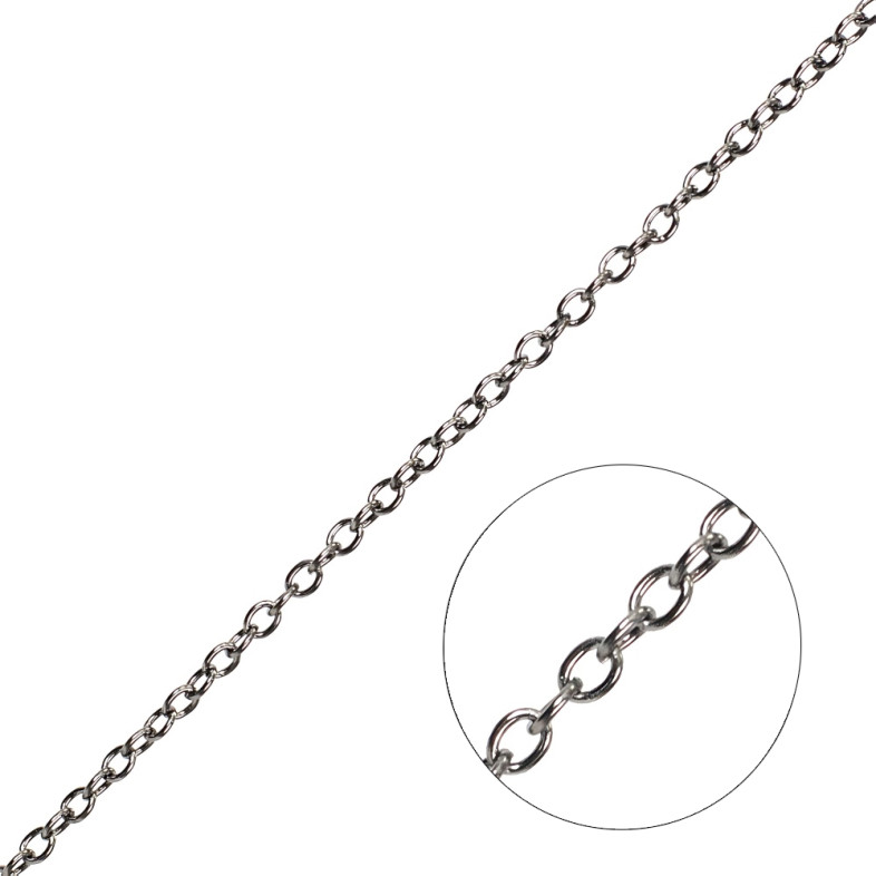 Small anchor chain 3×4×0.8 mm dark steel 1 meter