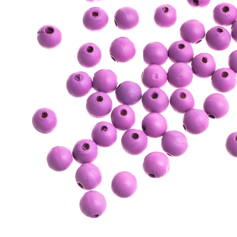 Wooden bead 16 mm lilac 1 pc.