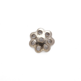 Hemisphere holder 1×5 mm 7-petal dark steel 1 pc.