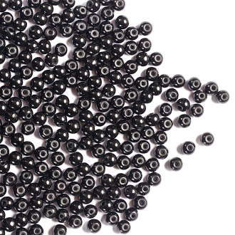 Koralik szklany imitujące perły 6 mm czarny 1 szt