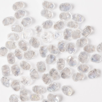 Koralik kryształowy wypukły prostokątny 8x4 mm przezroczysty 1 szt
