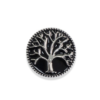 SNAP button bead Wood black 1 pc