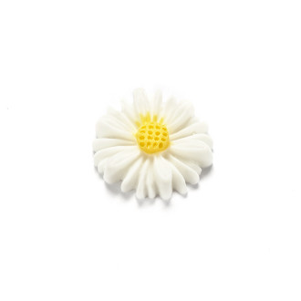 Decorative adhesive element 13 mm Chamomile white 1 pc.