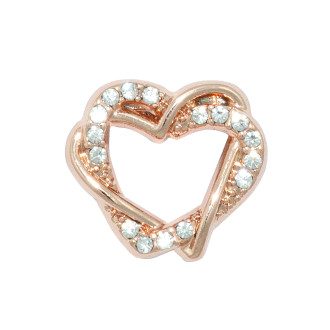 Slider bead Heart of gold 1 pc.