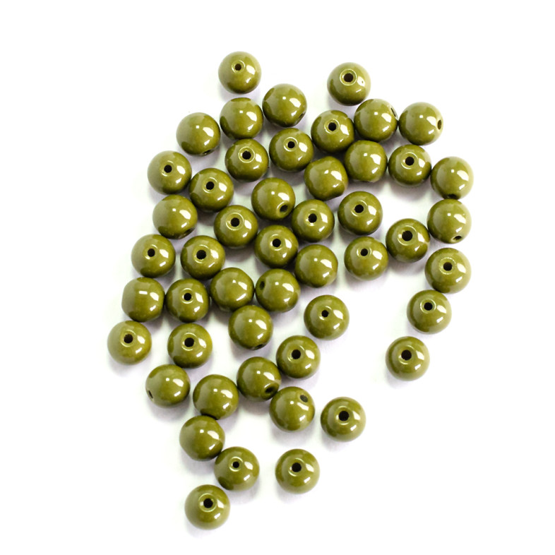 Koralik szklany 8 mm zielony 1 szt
