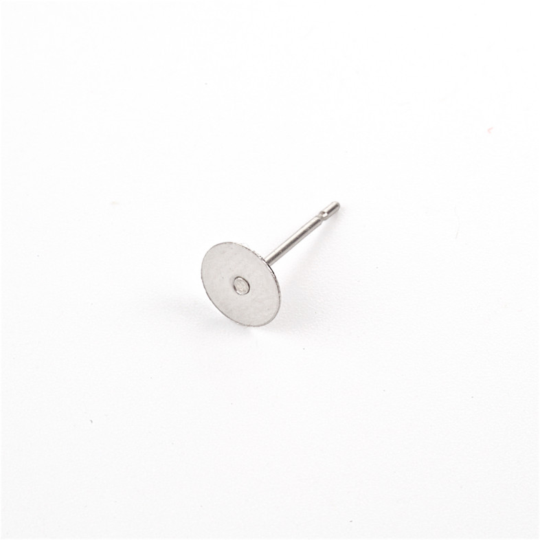 Bases for earrings on a stainless steel rod 12 mm cupric copper pack of 10 pcs.