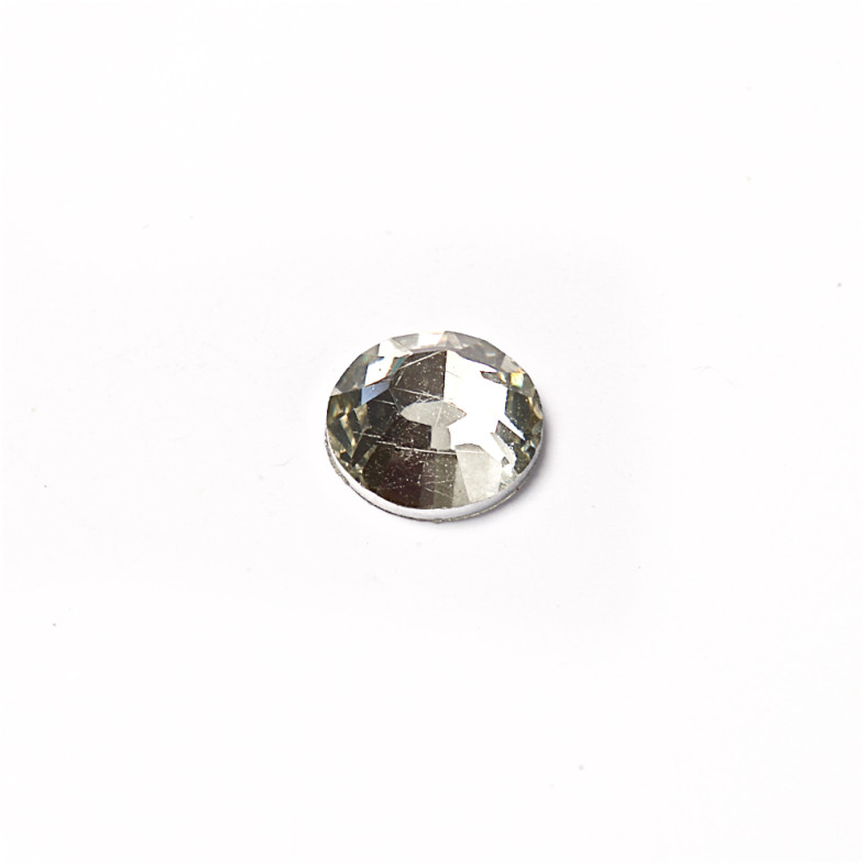 Plastic rhinestones 6 mm transparent, pack of 25 pcs.