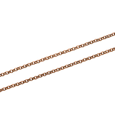 Rollo weaving chain 2×2×1.2 mm copper 1 meter