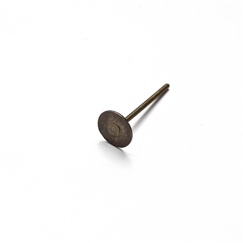 Bases for stud earrings 12 mm bronze pack of 10 pcs