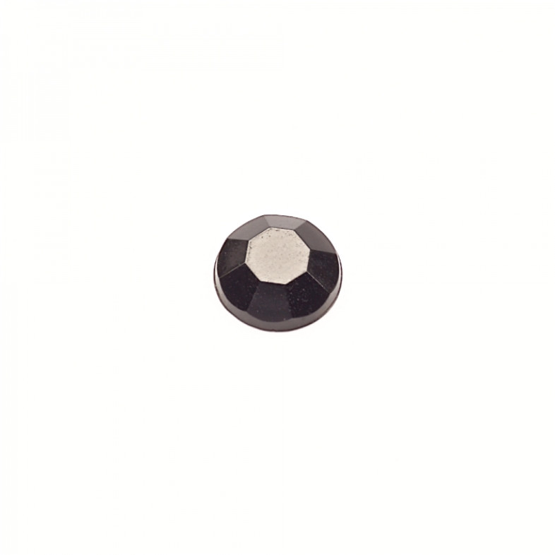 Plastic rhinestones 6 mm black pack of 25 pcs.