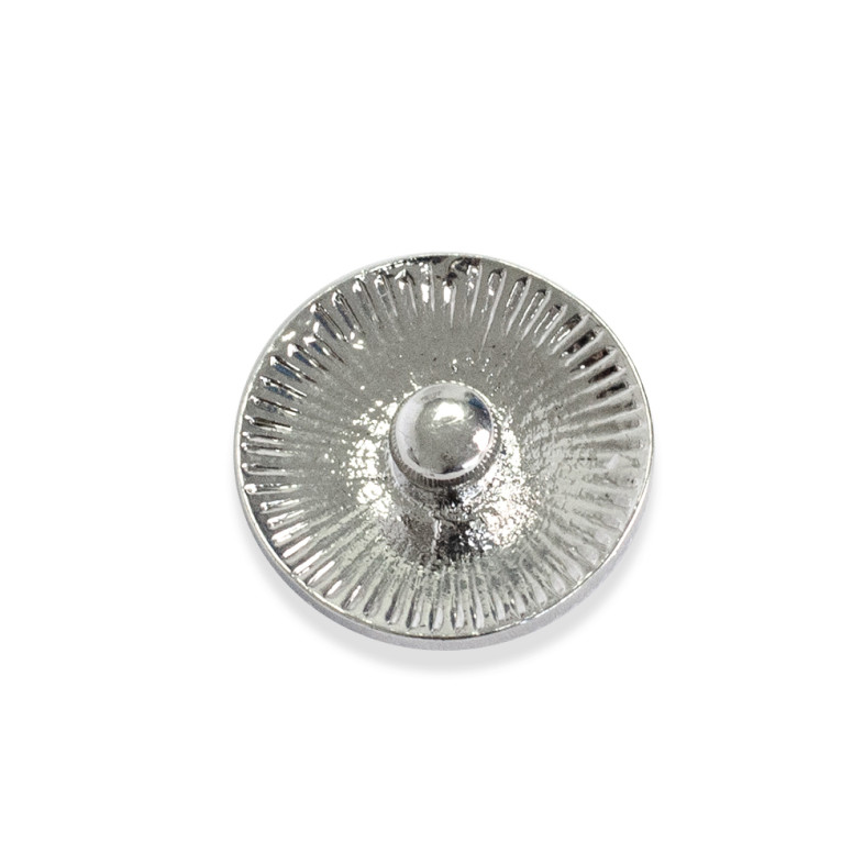 SNAP button bead Wood white 1 pc