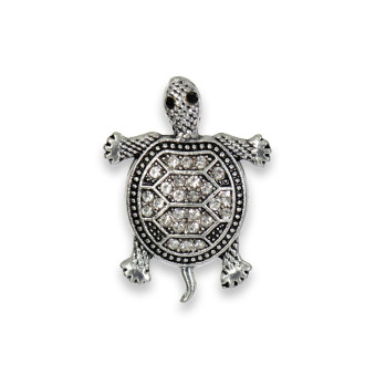 SNAP button bead, cupronickel turtle, 1 pc.