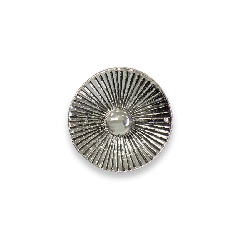 SNAP button bead Flower red cupronickel 1 pc