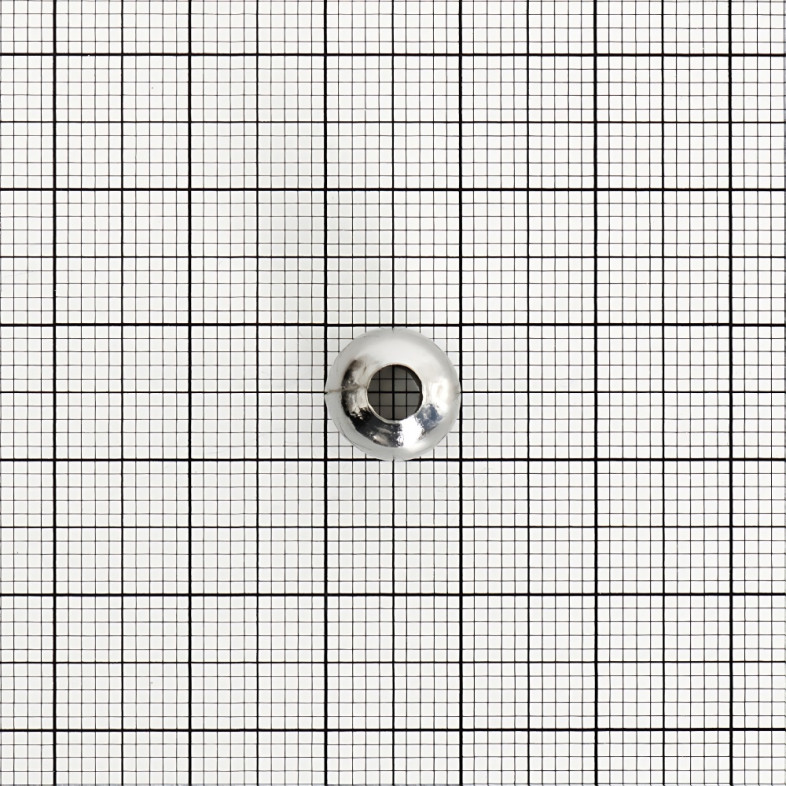 Koralik metaliczny 10 mm w kolorze melchioru op.50 gr