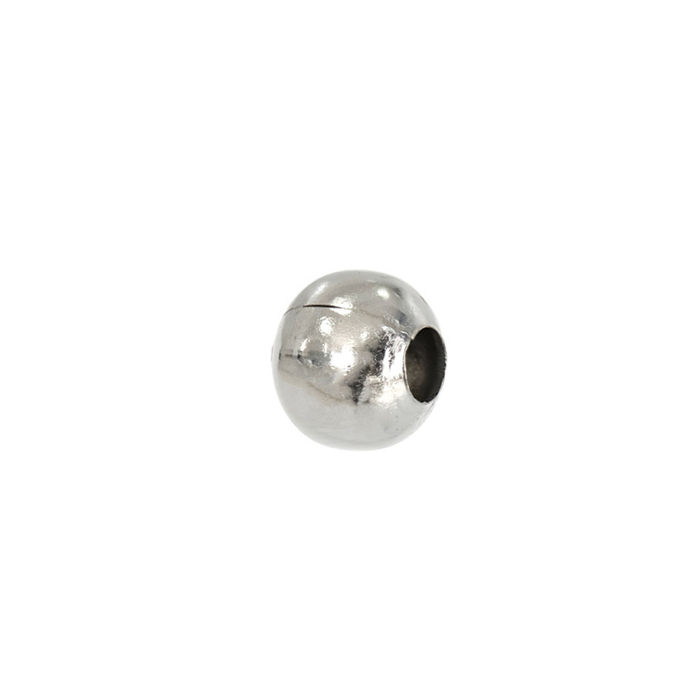 Koralik metaliczny 10 mm w kolorze melchioru op.50 gr