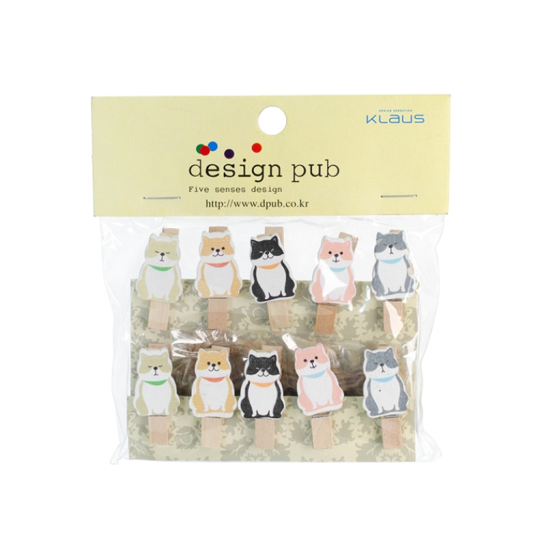 Wooden clothespins 35×6 set Dog pack of 10 pcs