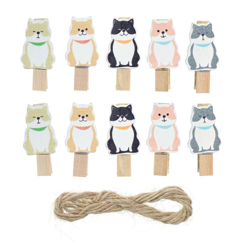 Wooden clothespins 35×6 set Dog pack of 10 pcs