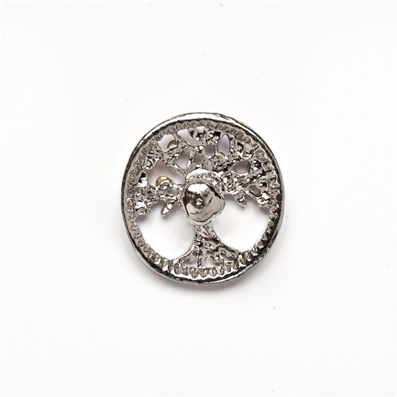 SNAP button bead Tree cupronickel 1 pc