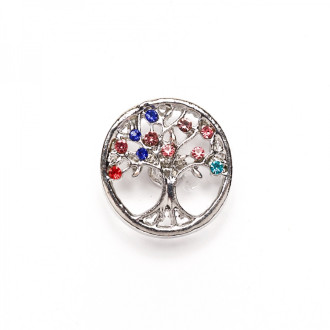 SNAP button bead Tree cupronickel 1 pc