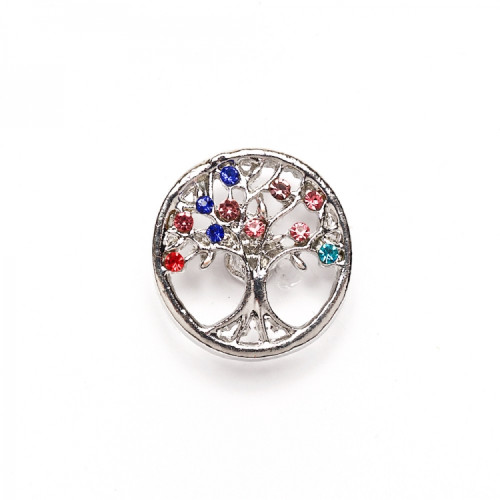 SNAP button bead Tree cupronickel 1 pc