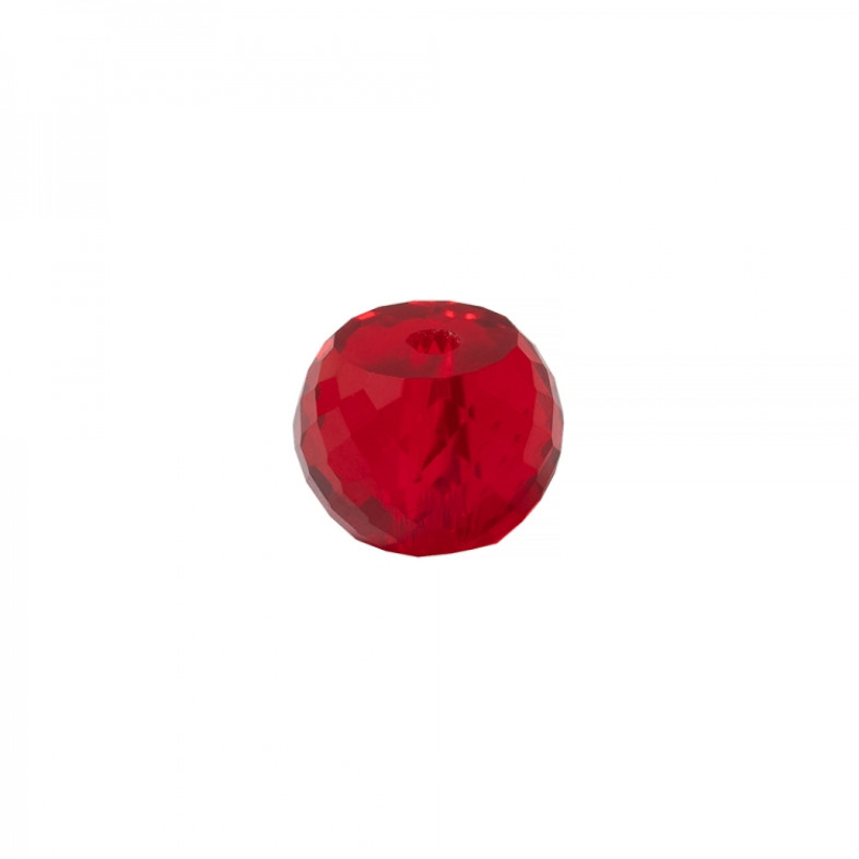 Koralik kryształowy okrągły 12x8 mm czerwony 1 szt