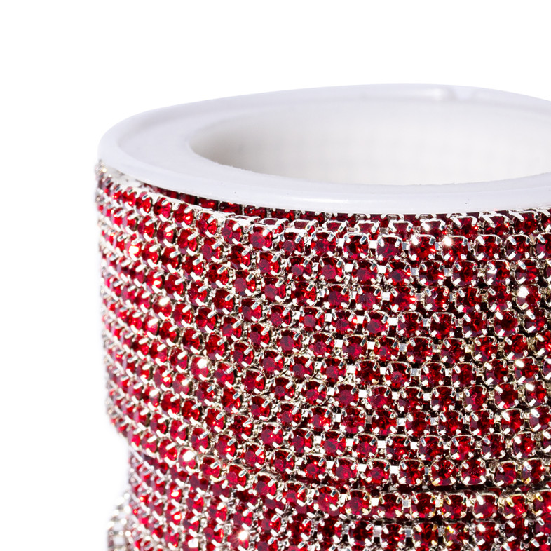 Chain with crystals SS6 (1.9 - 2.0 mm) burgundy 1 meter