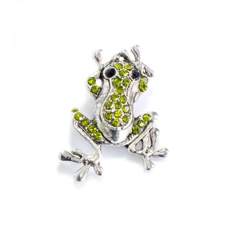 SNAP button bead Frog green 1 pc.