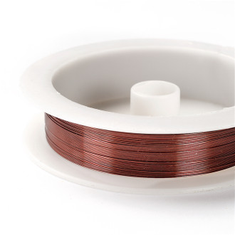 Drut metalowy 0,3 mm brązowy cewka 25 metrów (+-10%)
