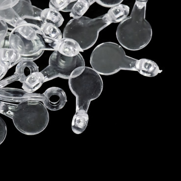Plastic base for gluing cabochons 8×16 mm transparent 1 pc.