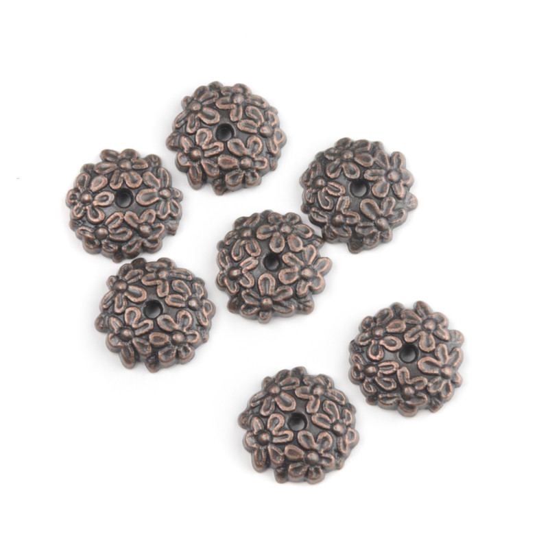 Metal decorative cap 11 mm copper 1 pc.