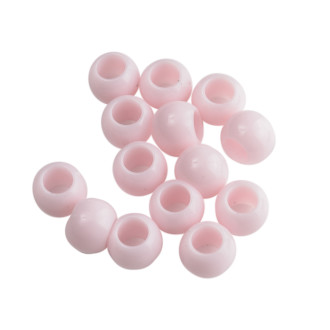 Koralik plastikowy 8x6 mm jasnoróżowy 1 szt