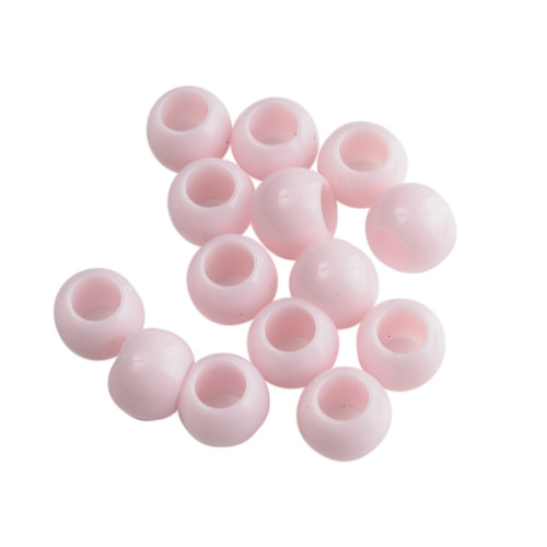 Koralik plastikowy 8x6 mm jasnoróżowy 1 szt
