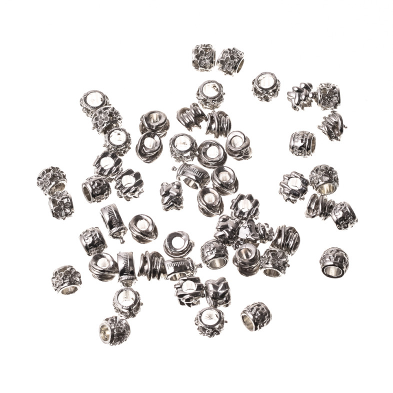 Metallized bead charm cupronickel 1 pc