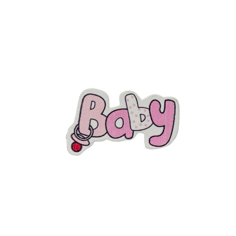 Дерев’яний клеєвий елемент Baby рожевий 1 шт