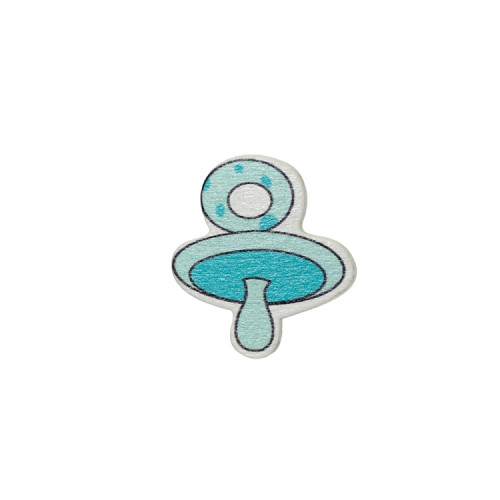 Wooden glue element Pacifier blue 1 pc.