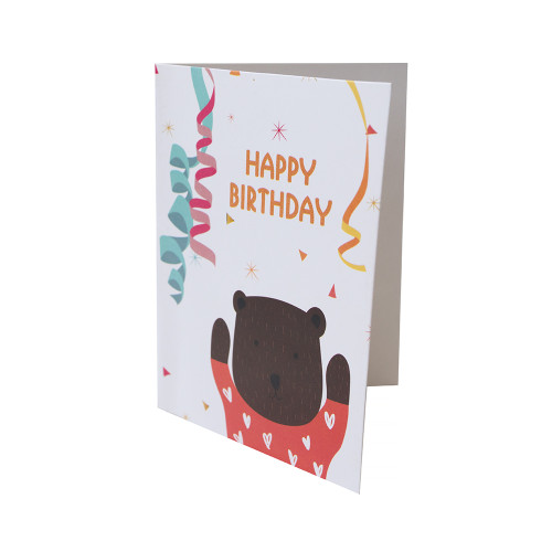 Pocztówka Happy Birthday Niedźwiedź 1 szt