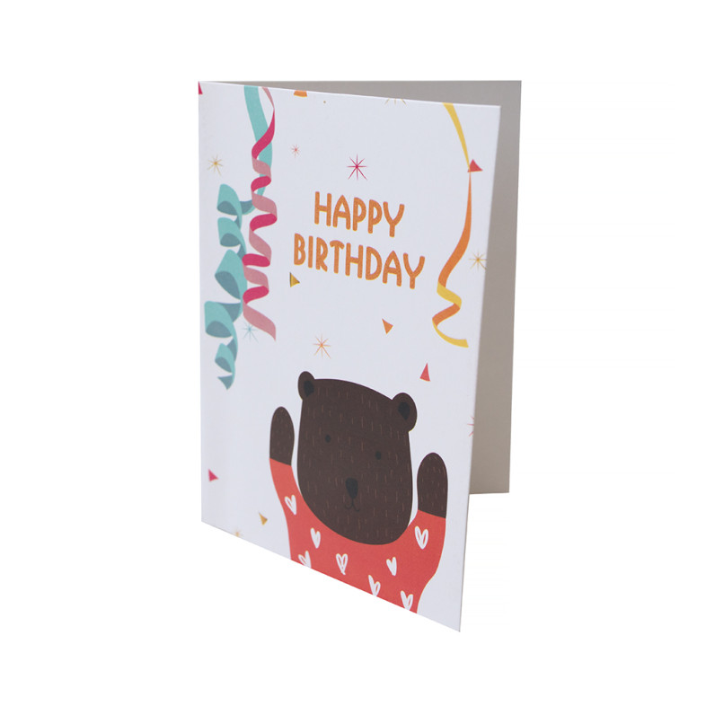 Happy Birthday Bear card 1 pc.