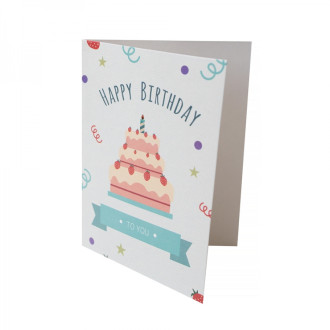 Happy Birthday card Strawberry cake 1 pc.