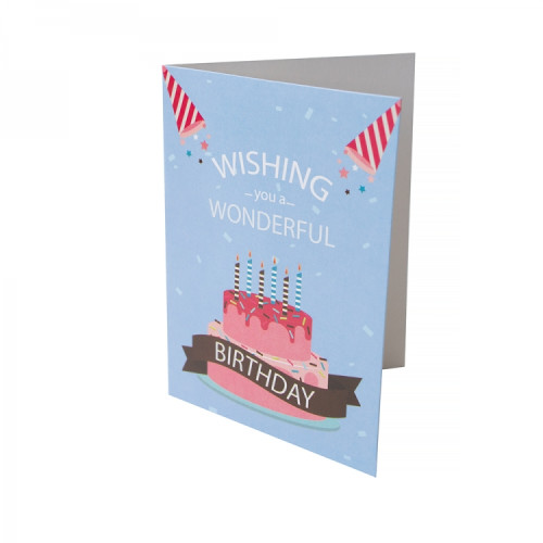 Happy Birthday Card Cake wishing you a wonderful 1 pc.