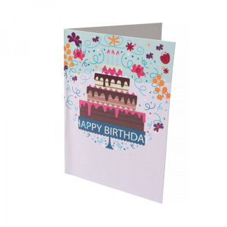 Happy Birthday Cake Card 1 pc.
