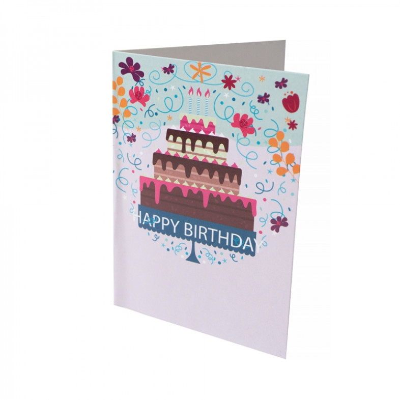 Happy Birthday Cake Card 1 pc.