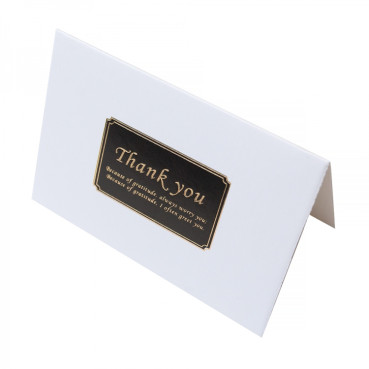Postcard with envelope 90×65 mm Thank you in a black frame 1 pc.
